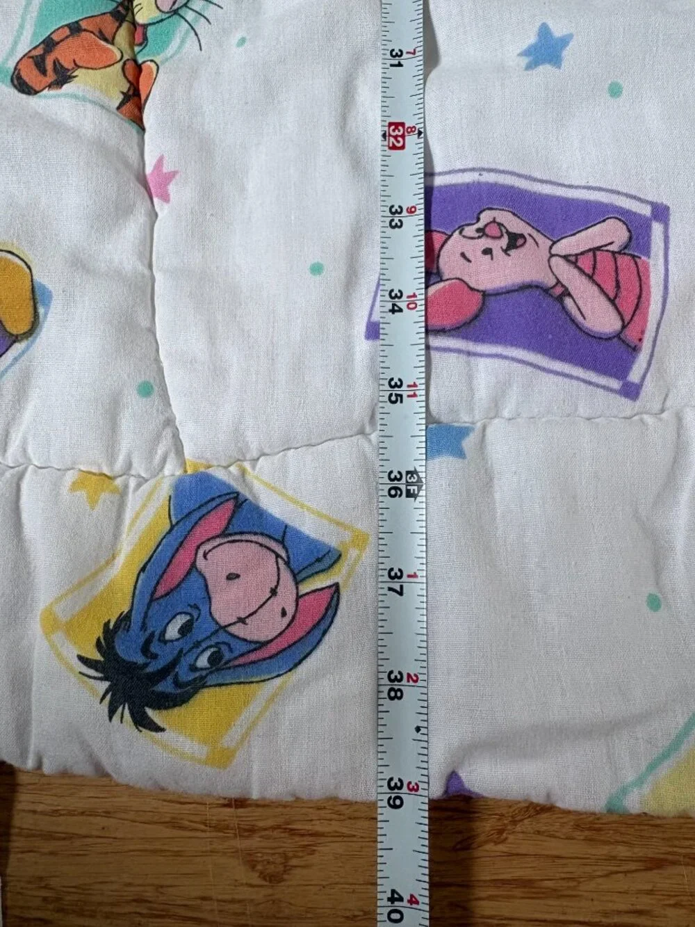 Vintage Winnie the Pooh Eeyore Tigger & More Comforter Baby Crib Blanket 1995